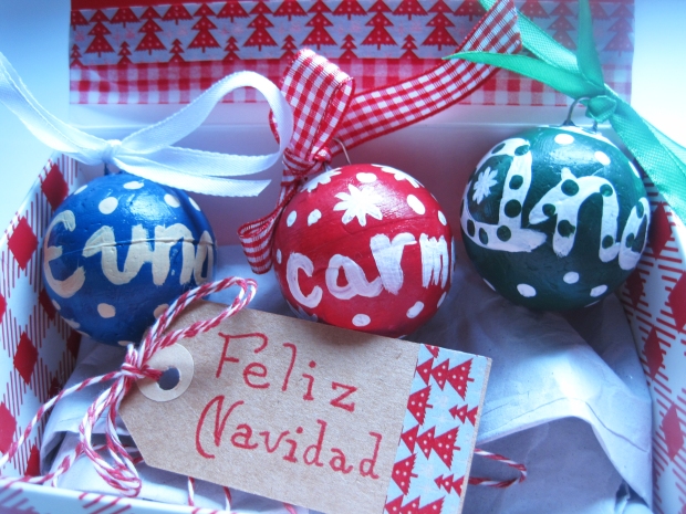 Bolas de Navidad handmade pintadas a mano